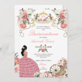 Invitation Roses roses roses occidentales Charro Cowgirl Quin (Devant / Derrière)