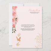 Invitation Roses roses roses papillon Mariposa Quinceanera Fl (Dos)