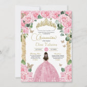 Invitation Roses roses roses papillon princesse robe Quincean (Devant)