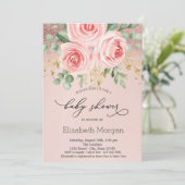 Invitation Roses roses roses, Parties scintillant Bokeh Baby  (Debout devant)