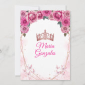 Invitation Roses roses roses Quinceañera Papillon de la Couro (Dos)