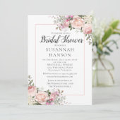 Invitation Roses Roses Roses Roses Blanches Hydrangée Fête de (Debout devant)