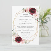 Invitation Roses roses roses roses bleues de Bourgogne Floral (Debout devant)