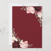 Invitation Roses roses roses roses bleues de Bourgogne Floral (Dos)