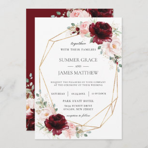 Invitation Roses roses roses roses bleues de Bourgogne Floral