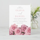 Invitation Roses roses roses roses bleues Mariage romantique (Debout devant)