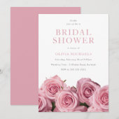 Invitation Roses roses roses roses bleues somptueuses Fête de (Devant / Derrière)