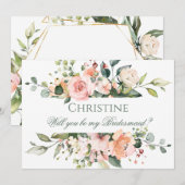 Invitation Roses roses roses roses d'abricot d'apricot d'apri (Devant / Derrière)