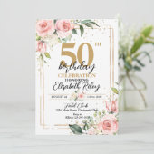 Invitation Roses Roses Roses Roses Élégantes N'Importe Quel  (Debout devant)