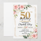 Invitation Roses Roses Roses Roses Élégantes N'Importe Quel  (Devant / Derrière)