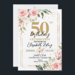 Invitation Roses Roses Roses Roses Élégantes N'Importe Quel Â<br><div class="desc">Elégant N'IMPORTE QUEL âge invitation fête avec roses roses roses et bordure stylée,  modifier tout type vous-même lors de la commande</div>