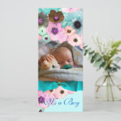 INVITATION ROSES ROSES ROSES ROSES ET MONOGRAMME MODÈLE PHOTO (Debout devant)