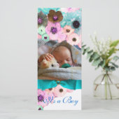 INVITATION ROSES ROSES ROSES ROSES ET MONOGRAMME MODÈLE PHOTO (Debout devant)