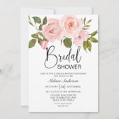 Invitation Roses Roses Roses Roses Florales Douche nuptiale I (Devant)