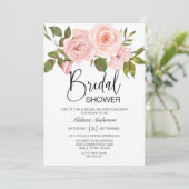Invitation Roses Roses Roses Roses Florales Douche nuptiale I (Debout devant)