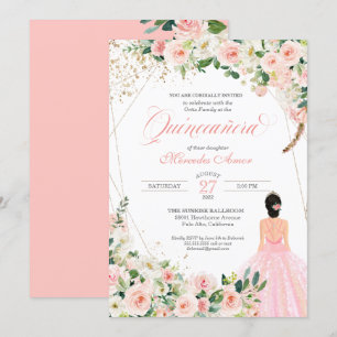 Invitation Roses Roses Roses Roses Florales Quinceanera Céléb