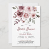 Invitation Roses Roses Roses Roses Rose Dusty Photo Code QR F (Devant)