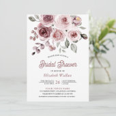 Invitation Roses Roses Roses Roses Rose Dusty Photo Code QR F (Debout devant)