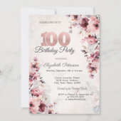 Invitation Roses Roses Roses Roses Roses Bleues 100e Annivers (Devant)