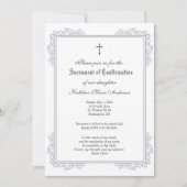 Invitation Roses roses roses roses roses de la colombe cathol (Devant)