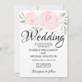 Invitation Roses Roses Roses Roses Roses et Calligraphie Mari (Devant)