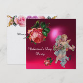 INVITATION ROSES ROSES ROSES ROSES ROSES, MONOGRAMME DE VALEN (Devant / Derrière)