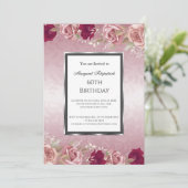 Invitation Roses roses roses roses roses rose fête d'annivers (Debout devant)