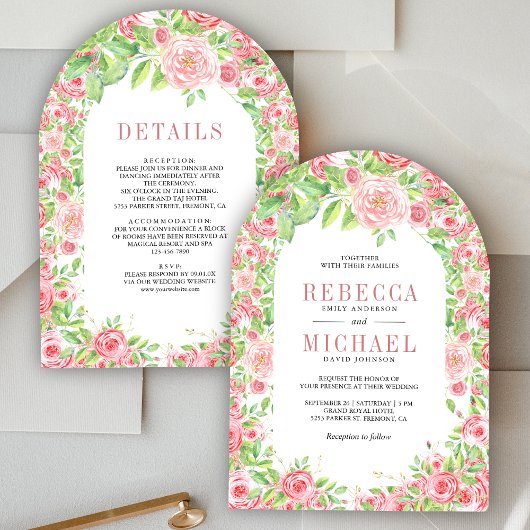 Invitation Roses Roses Roses Roses Roses Roses Arch Floral en