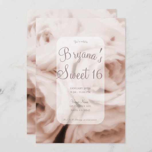 Invitation Roses Roses Roses Roses Roses Roses Roses Roses Do (Devant / Derrière)