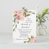 Invitation Roses Roses Roses Roses Roses Verdure Mariage chré (Debout devant)