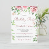 Invitation Roses roses roses rouges et bleues Jardin Fête d'a (Debout devant)