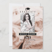 Invitation Roses roses roses Shabby Chic Graduation Photo Par (Devant)