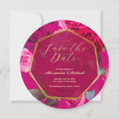 Invitation Roses roses roses sur Viva Magenta | Enregistrer L (Devant)