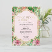 Invitation Roses Roses Roses Tissu Verre Dormir Beauté Fairyt (Debout devant)