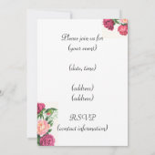 Invitation Roses Roses Roses Vintage de Paris (Dos)