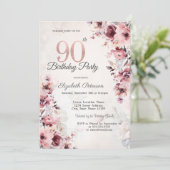 Invitation Roses Roses Rouges 90e Anniversaire (Debout devant)