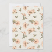 Invitation Roses roses surprennent Floral 70e anniversaire (Dos)