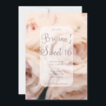 Invitation Roses roses tendres et crémeuses rose pêche Élégan<br><div class="desc">Personnaliser pour tout événement</div>