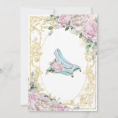 Invitation Roses roses vintages Cendrillon Princesse Baby sho (Dos)