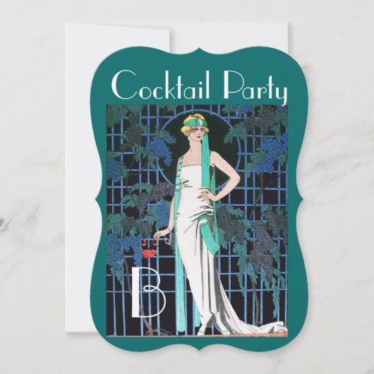 Invitation ROSES ROUGES À L'ANNIVERSAIRE DE NUIT Cocktail Par (Devant)