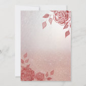 Invitation Roses rouges adorables robe rouge gliteuse (Dos)