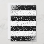 Invitation Roses Rouges Argent Noir Confetti 80e anniversaire (Dos)