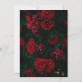 Invitation Roses rouges avec textes blancs Enregistrer la dat (Dos)