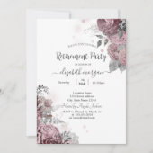 Invitation Roses Rouges Chic Retraite (Devant)