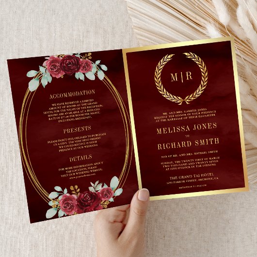 Invitation Roses rouges de Bourgogne toutes dans un code QR d