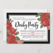 Invitation Roses rouges | Derby Party Classic (Devant)