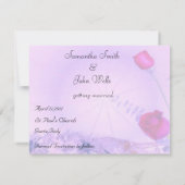 Invitation Roses Rouges Enregistrez la Date (Dos)