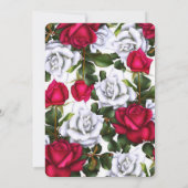 Invitation Roses rouges et blanches Chic Fiançailles de glace (Dos)