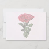 Invitation Roses Rouges et Feuilles (Dos)