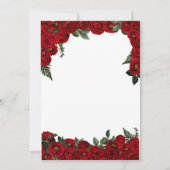 Invitation Roses rouges et or Tiara Elegant Quinceañera (Dos)